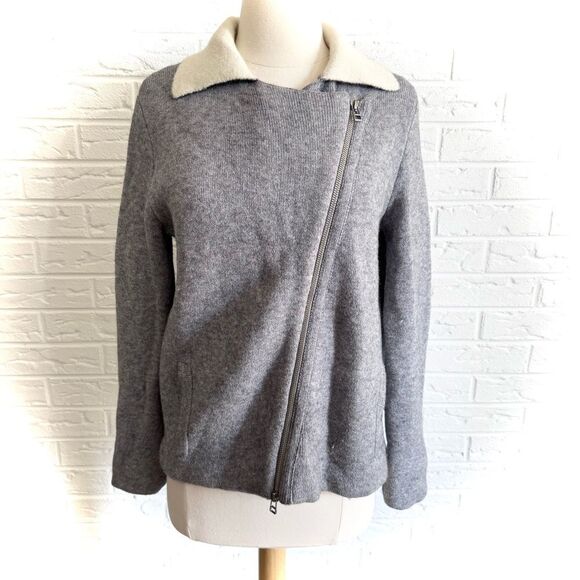Anthropologie Cherohala Gray Moto Asymmetrical Jacket Women’s Size XS - Picture 3 of 11
